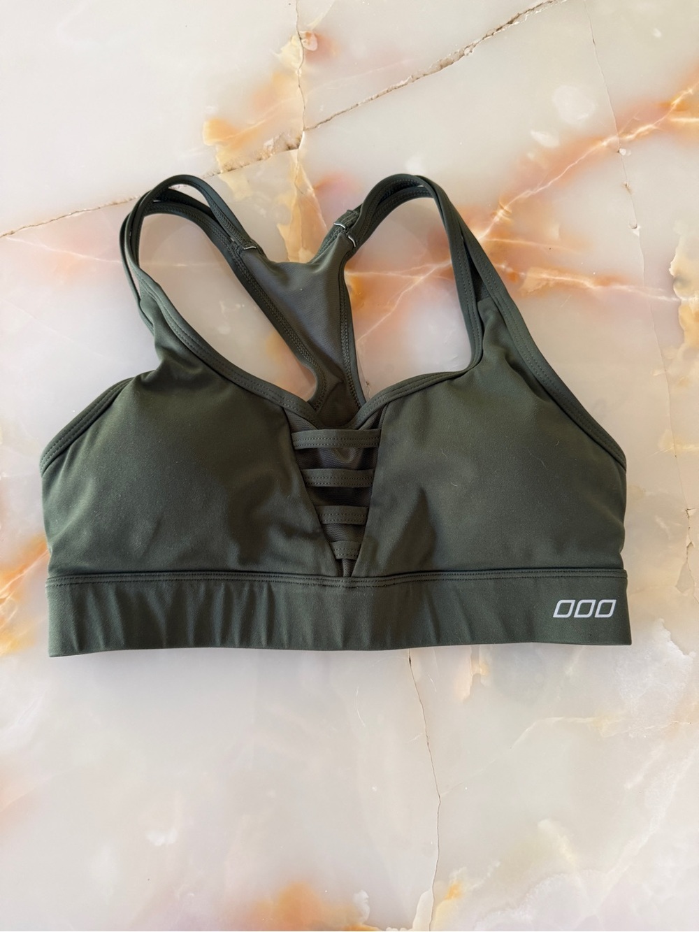 Lorna Jane Olive Green Strappy Sports Bralette